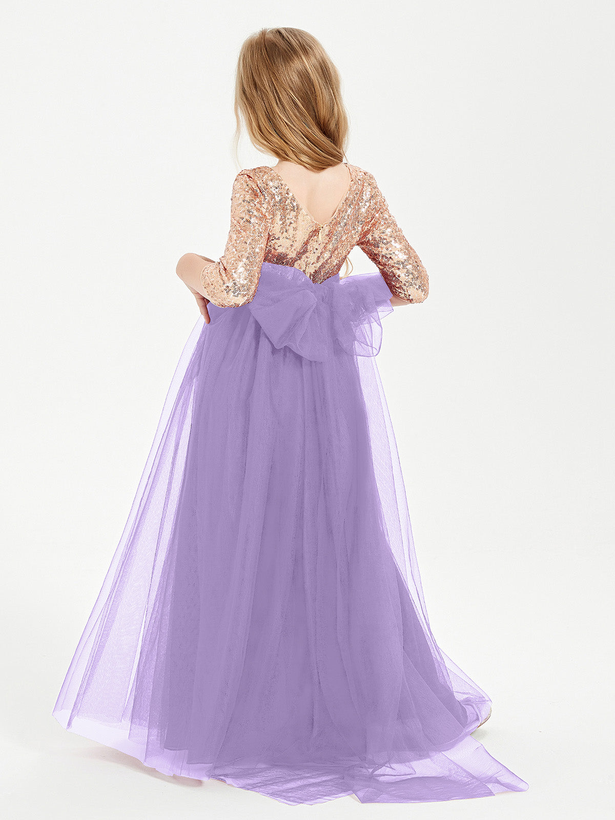 Sparkling Sequined Junior Bridesmaids Gown Tahiti